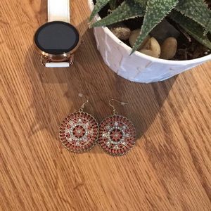 Coral Dangle Earrings NWOT
